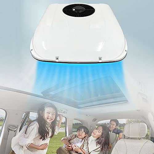 LINCYS Aire Acondicionado Estacionamiento 12v/24v, Aire Acondicionado Eléctrico Techo Caravana...