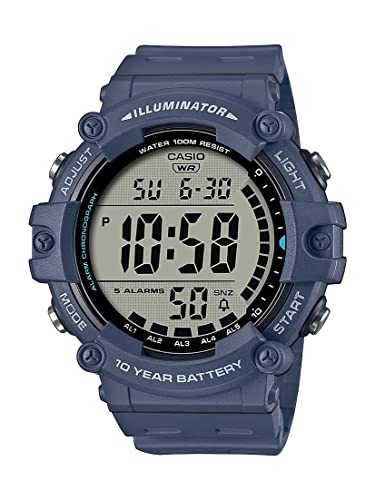 Casio Illuminator AE1500WH-2AV - Batería de 10 años, resistente al agua, retroiluminación LED, 5...