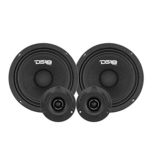 PAQUETE COMPLETO MEDIO ALTO - DS18 - PRO-GM6.4PK – Incluye 2 altavoces de rango medio de 6...