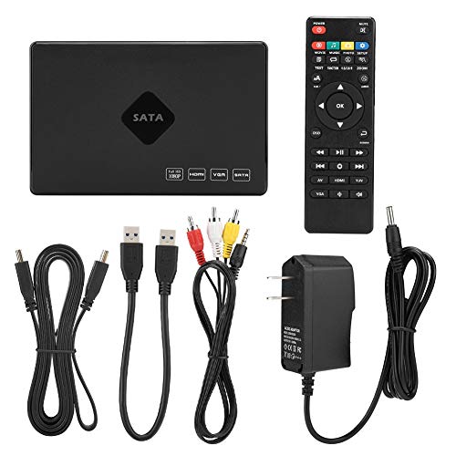 Wosune Reproductor Multimedia HDD de 100-240 V fácil de Instalar, Reproductor de Disco Duro, 2,5...