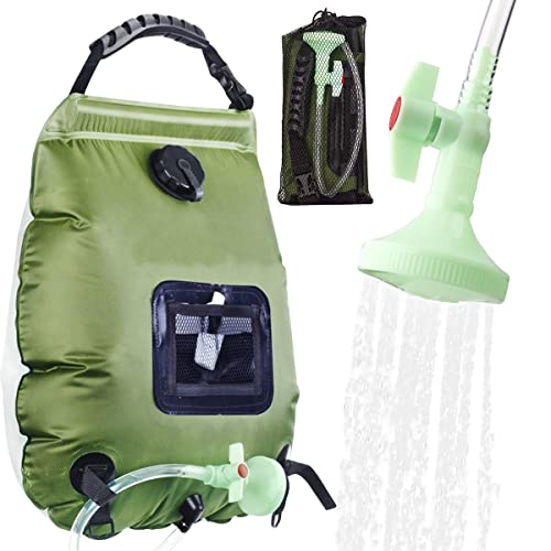 Bolsa de Ducha para Cámping, Bolsa de Ducha Portátil, Bolsa de Ducha Solar Al Aire Libre, 20L...