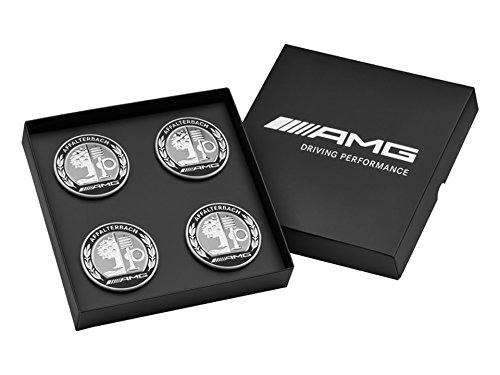 Mercedes-Benz, AMG - Juego de 4 tapacubos con emblema AMG