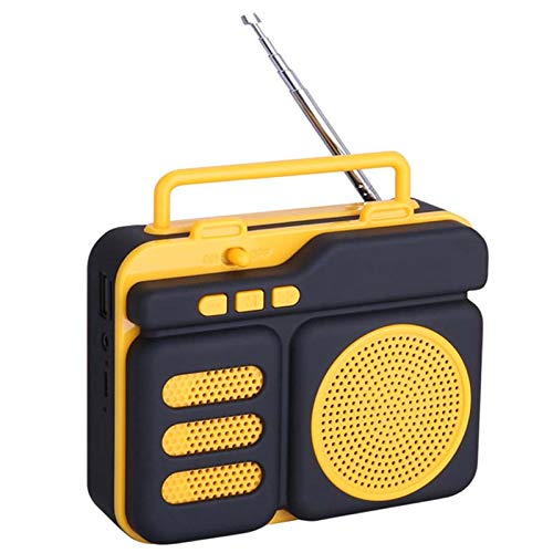 ZEIYUQI Portátil Retro de Mano Radio FM Inalámbrico Bluetooth 5.0 Altavoz Reproductor de Música...