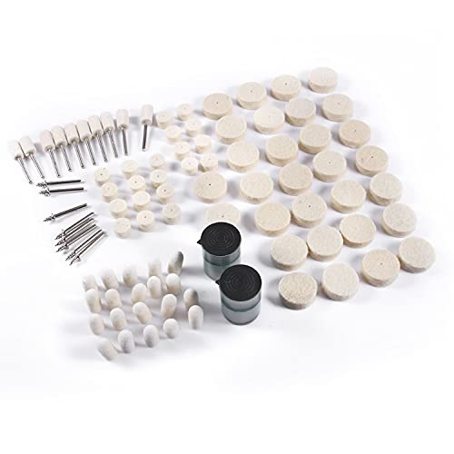 Rueda De Pulido De Lana, 90 Piezas De Rueda De Pulido De Lana Pulido Abrasivo Fieltro Suave Para...