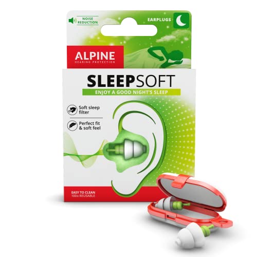 Alpine SleepSoft Tapones - Bloquea los ronquidos y mejora el sueño - Filtros suaves diseñados para...
