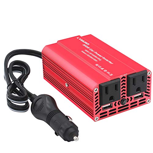 Cantonape - Inversor de Corriente para Coche de 500 W CC 12 V a 110 V CA convertidor con Salidas de...