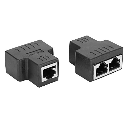 Adaptador de Cable Ethernet de 2 Piezas, Divisor Extensor de Cable de Conector LAN de Interfaz...