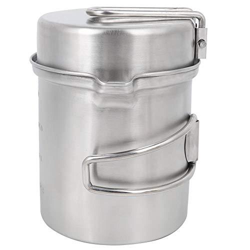 Juego de Herramientas de cocción de Acero Inoxidable Picnic Cookware Camping Cooker, Camping Pot,...