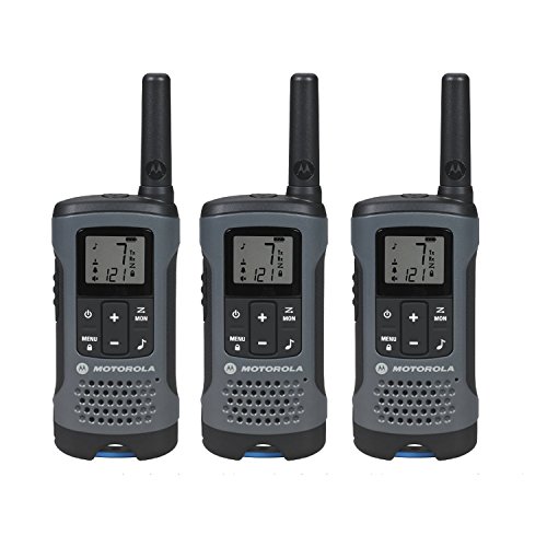 Motorola Talkabout Radio, Paquete de 3, T200TP, Gris