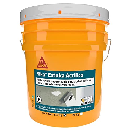 SIKA - Pasta decorativa - Sika Estuka Acrílico F - Estuco en pasta acrílica listo para aplicar en...
