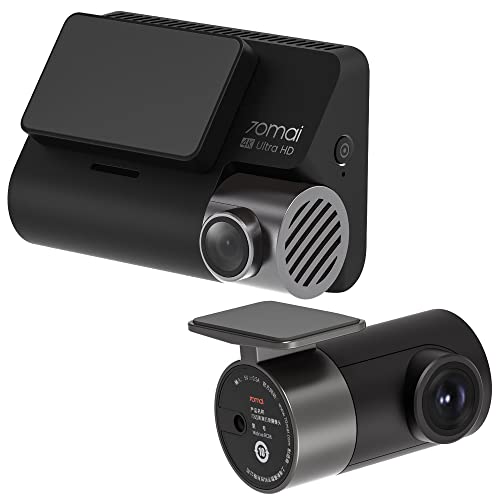 70mai Cámara de salpicadero 4K A800S, Alta resolución 3840x2160P, 1080P, Delantera y Trasera,...