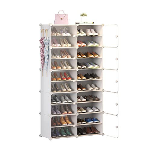 ANNA TOSANI Zapatero con Cubierta,10 Niveles 40 pares de Armario de Almacenamiento de Zapatos, Cajas...