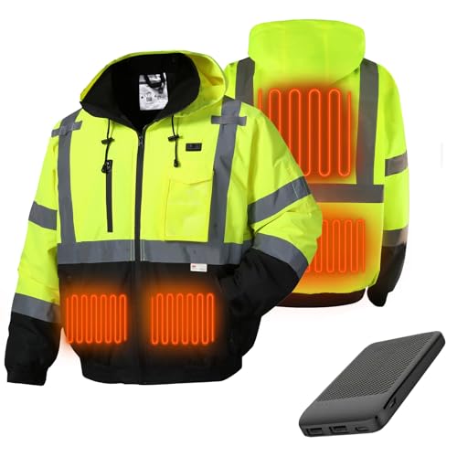 SKSAFETY - chamarra bomber de seguridad con calefacción de nivel profesional, capa impermeable de...