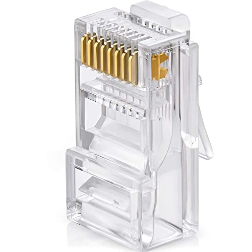 Conector Rj45 Cable Red UTP Cat 5e / Cat 6e Transparente, plástico de Alto Impacto, U/UTP (UTP),...