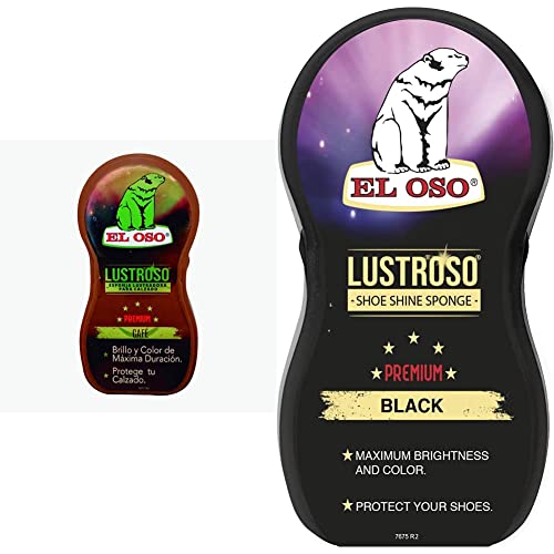 El Oso Lustroso, Café + Lustroso, Esponja lustradora para calzado Negro