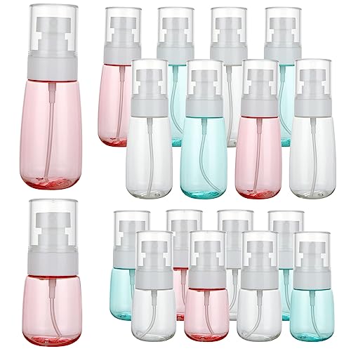 Acrux7 18 botellas de spray de viaje de 2 onzas/60 ml (9) + 1 onzas/30 ml (9) botellas de plástico...