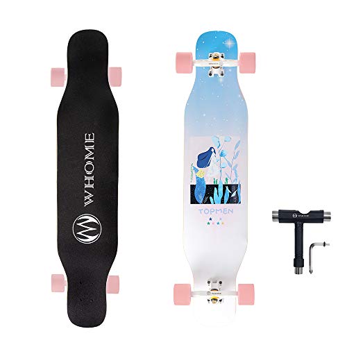 WHOME 42 pulgadas Dancing Longboard Skateboard para Dancing Cruising Carving Freestyle 8 capas arce...