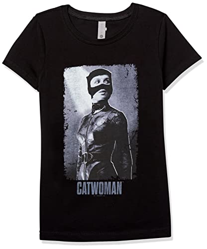 DC Comics The Catwoman - Playera Infantil, Negro -, Medium
