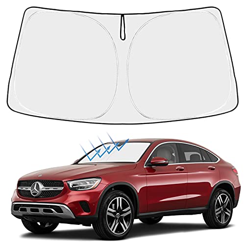 Parasol plegable para parabrisas delantero, ajuste personalizado 2023-2016 Mercedes Benz GLC...