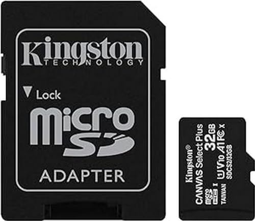 Kingston MicroSDHC Select Plus 32GB (Con Adaptador a SD) Clase 10, UHS-I, U1, V10 Lectura: 100MB/s...