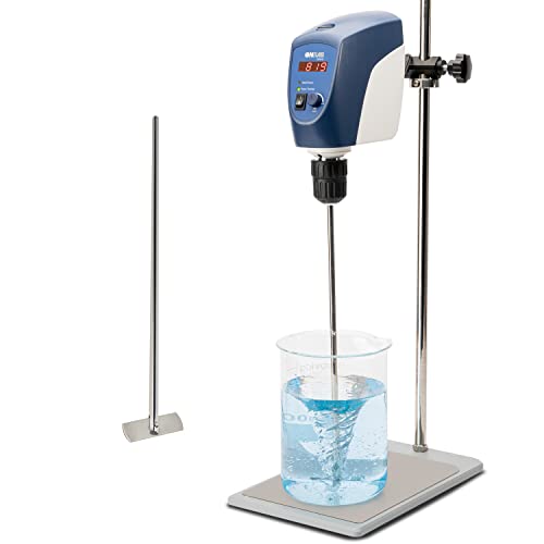 ONiLAB Agitador eléctrico superior, mezclador digital LED con varilla de agitación, 40 L, 50000...