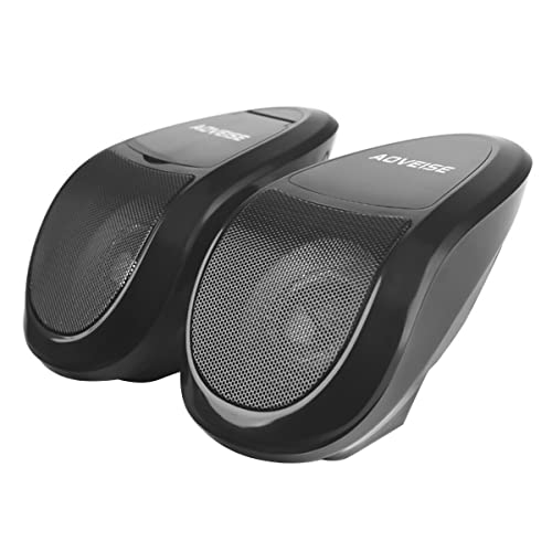 Yolispa Altavoces Bluetooth para motocicleta, un par de altavoces Bluetooth impermeables con luz...