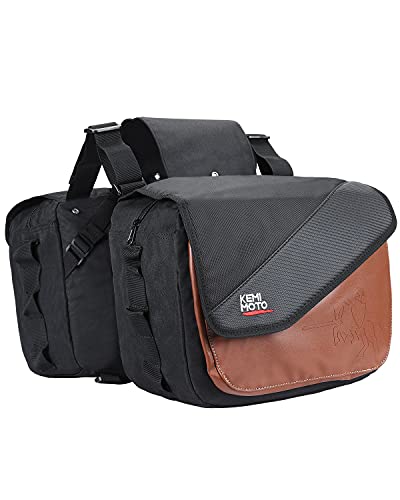 KEMIMOTO - Alforjas de motocicleta, 40 l de gran capacidad, desmontables, bolsas de sillín...