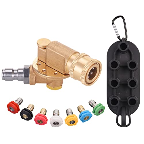 PWACCS Kit de acoplador giratorio para lavadora a presión, rotación de 240 grados, kit de...