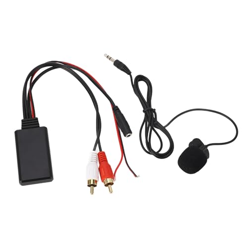 Acouto Módulo Bluetooth AUX, Módulo Bluetooth AUX 2 Adaptador de Cable RCA con micrófono Manos...