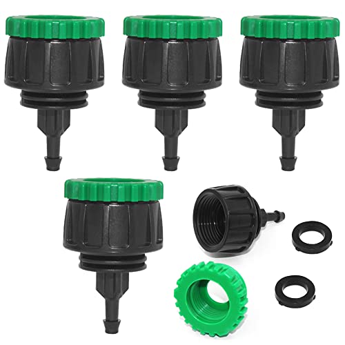 Paquete de 5 conectores de manguera de riego por goteo, tubo de riego por goteo DanziX de 1/4...
