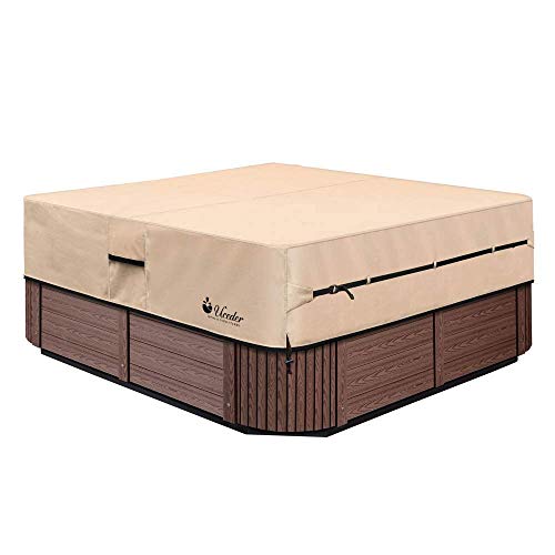 Tapa rectangular para jacuzzi al aire libre de poliéster resistente al agua (tamaño real 240 x 215...
