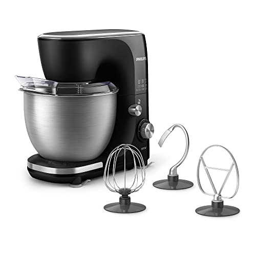 Philips HR7922/93 Batidora Planetaria 800 Watts tazon de acero 5 Litros, 12 Velocidades 2 años de...