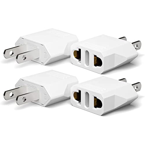 MHKBD Adaptador de Enchufe de EE.UU., Adaptador de Enchufe de Viaje de Europa a EE.UU., Adaptador de...