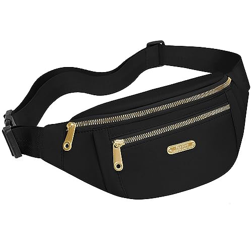 Riñonera Mujer, Cangurera Deportiva Bolsa de Pecho Correa Ajustable Bolso de Cintura Impermeable...
