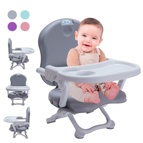 Silla Periquera para Bebe con Charola Ajustable para Comer Portatil y Plegable...