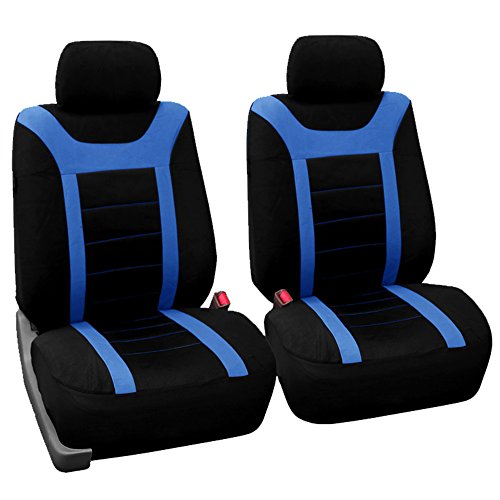 FH GROUP FB070BLUE102 Blue Front Airbag Ready Sport Bucket Seat Cover, Set of 2