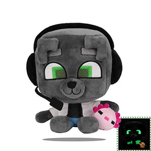 Laadgo HUIO Peluche Bobicraft Peluche GITD Wolf,con Axolotl Hermoso Juguete de Lobo Luminoso de...