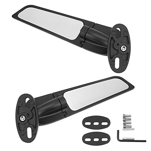 Oreq Espejo Retrovisor de Motocicleta Lateral Retrovisor de Aluminio Winglet para Yamaha R6, R6S,...