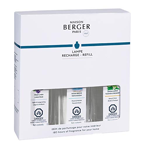 Lampe Berger Fragancia Trio Recambio para difusor de aceite de fragancia para el hogar, 3 x 8.45...