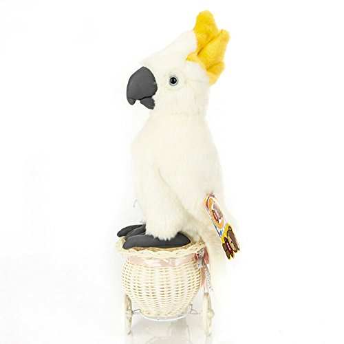 Lindo conejo de 12 pulgadas, juguete de peluche de loro guacamayo, juguete de peluche (blanco)