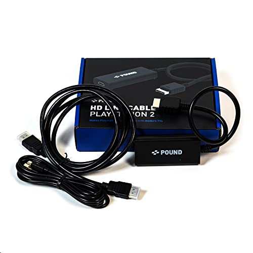 POUND Cable HDMI HD Link - Compatible con PS1 y PS2 - Cable HDMI con pantalla RGB, resolución 720p,...