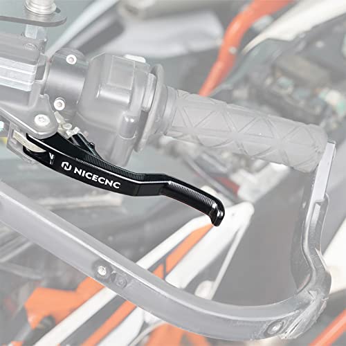 NICECNC Palanca de embrague corto negra compatible con KTM 690 Enduro R/SMC R 2014-2023, 1050 1090...