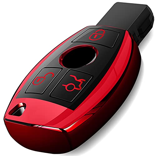 Intermerge Funda para llavero Mercedes Benz, funda de TPU suave de alta calidad, compatible con...