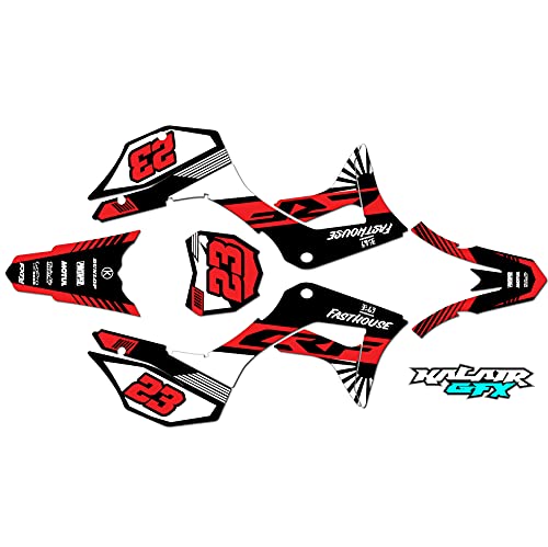 Kit de gráficos para Honda CRF125F (2019-2023) FH Series rojo 21 Mil-Dirt Pit Bike Calcomanías...
