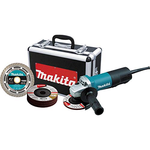 Makita 9557PBX1 Amoladora angular de 4-1/2 pulgadas con caja de aluminio