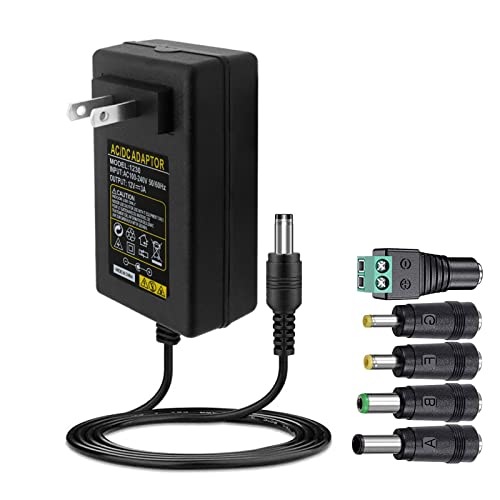 Cable de alimentación adaptador de 12 V 3 A compatible con DOSS SoundBox XL, Braven BRV-X BRVX...