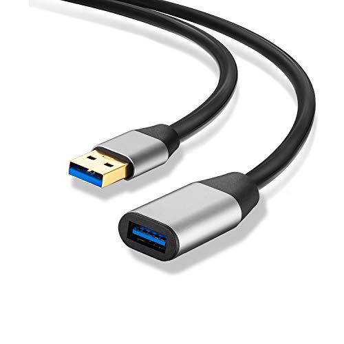 Cable Alargador USB 3.0, Cable Extensor USB 3.0 Tipo A Macho a Hembra para Conexión entre PC, TV y...