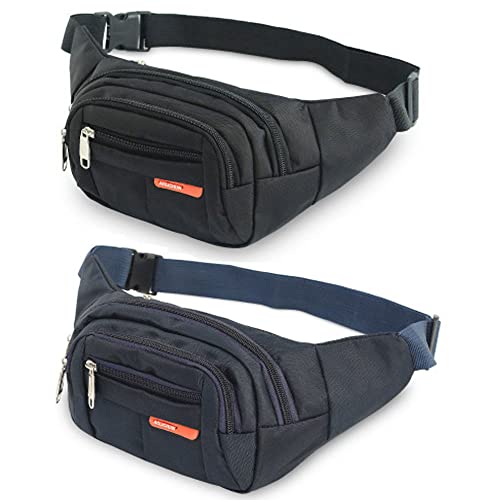 Cangurera Deportiva de Viaje, 2 Unidades Riñoneras Hombre y Mujer Multifuncional Impermeable con...