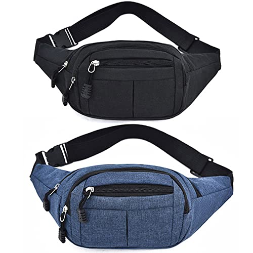 Cangurera Deportiva de Viaje, 2 Unidades Riñoneras Hombre y Mujer Multifuncional Impermeable con...