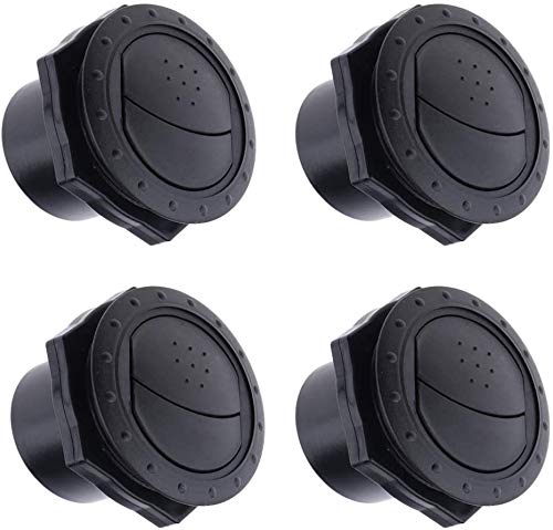 Yikko - Rejilla de escape para salpicadero, deflector de aire acondicionado, techo, color negro,...